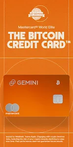 Gemini: Bitcoin Credit Card screenshot