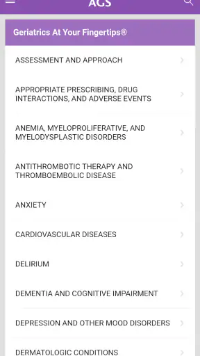 Geriatrics At Your Fingertips screenshot