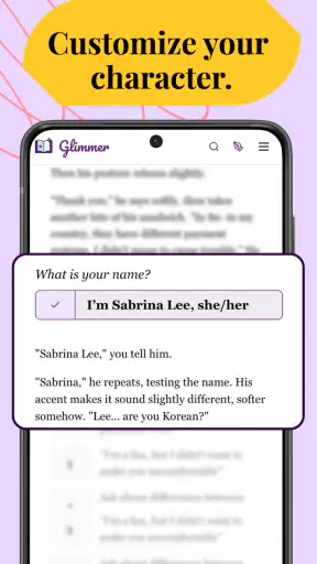 Glimmer: Interactive Fanfics screenshot