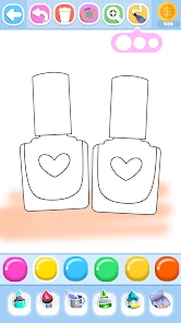 Glitter Beauty Coloring Pages screenshot