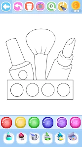 Glitter Beauty Coloring Pages screenshot