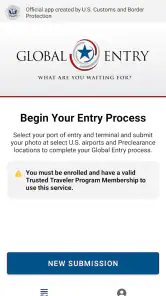 Global Entry screenshot
