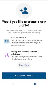 Global Entry screenshot