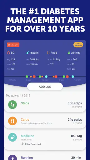 Glucose Buddy Diabetes Tracker screenshot