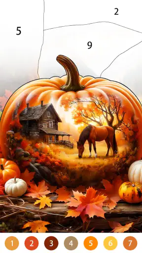 Golden Autumn: Color by Number screenshot