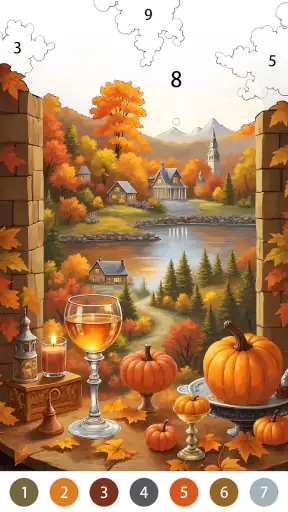 Golden Autumn: Color by Number screenshot
