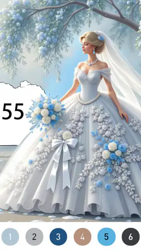 Gown Color by Number Book screenshot