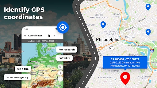 GPS Coordinates Locator Map screenshot