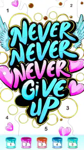 Graffiti Quote Color by number screenshot