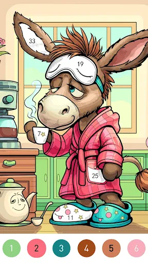Granny Color By Number Game screenshot