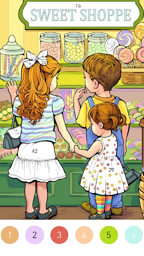 Granny Color By Number Game screenshot