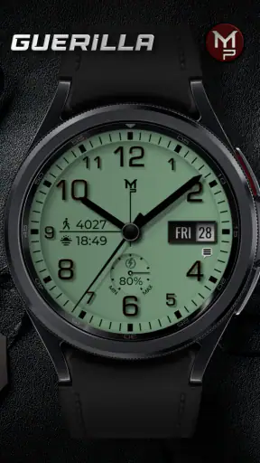 GUERILLA - Analog watch face screenshot