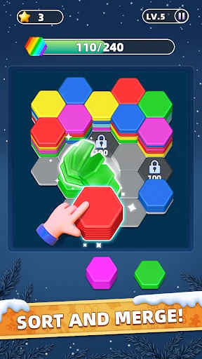 Hexa Master 3D - Color Sort screenshot