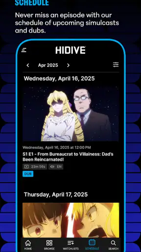 HIDIVE screenshot