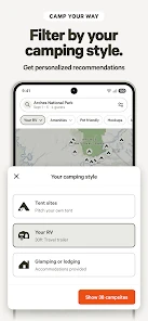 Hipcamp: Camping, RVs & Cabins screenshot