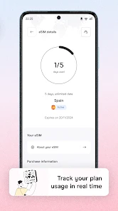 Holafly eSIM Prepaid Card screenshot