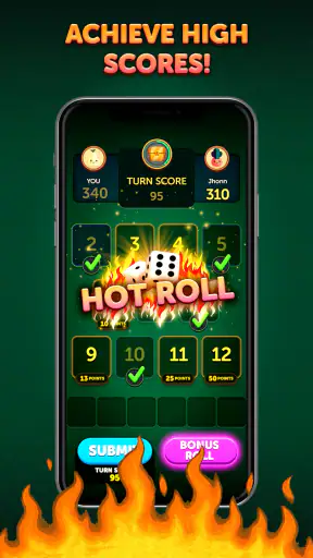 Hot Rolls Dice Strategy Game screenshot