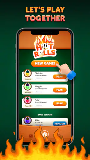Hot Rolls Dice Strategy Game screenshot