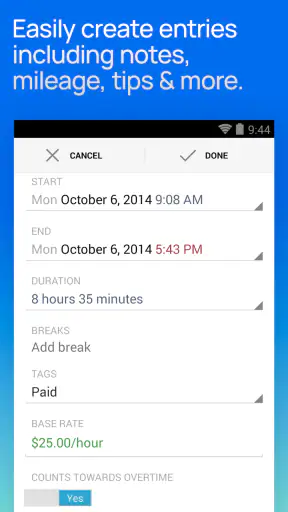 Hours Tracker Time Tracking screenshot
