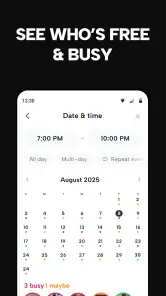 Howbout: social calendar screenshot