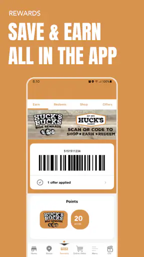 Huck's Bucks Bigg Rewards screenshot