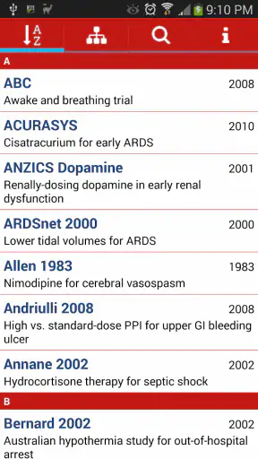 ICU Trials by ClinCalc screenshot