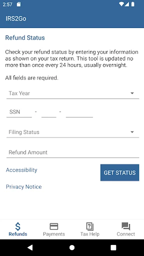 IRS2Go screenshot