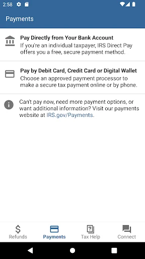 IRS2Go screenshot