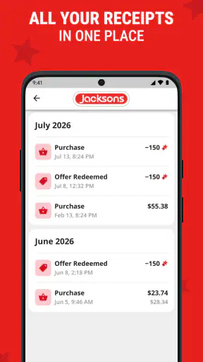Jacksons Let's Go Rewards screenshot