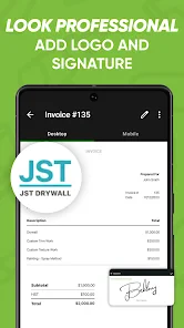 Joist Invoices for Contractors screenshot