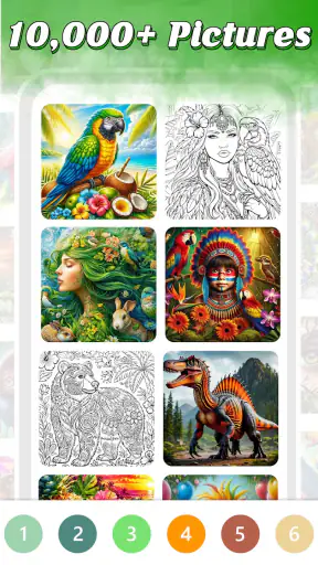 Jungle Color By Number Games screenshot