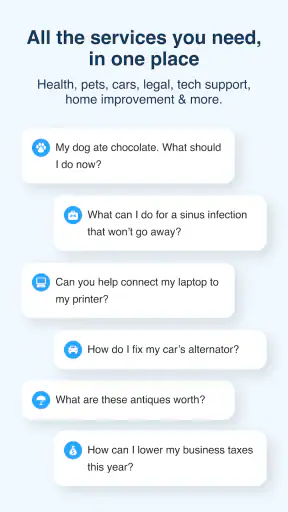 JustAnswer: Ask for help, 24/7 screenshot