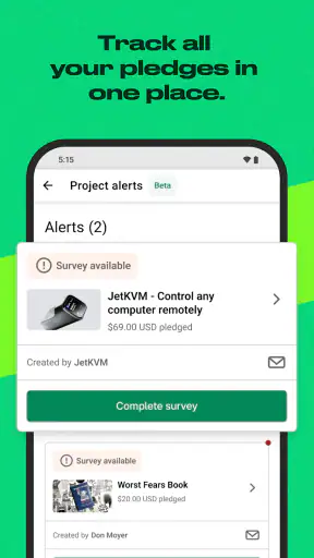 Kickstarter screenshot