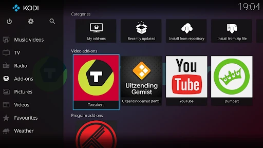 Kodi screenshot
