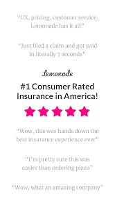 Lemonade Insurance screenshot