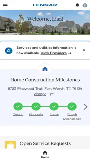 Lennar Account screenshot