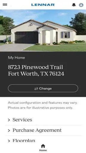 Lennar Account screenshot
