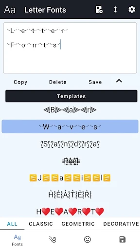 Letter Fonts - Stylish Text screenshot