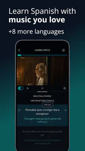 LyricFluent: Learn Spanish screenshot