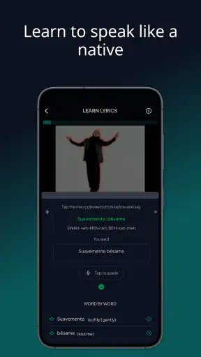 LyricFluent: Learn Spanish screenshot