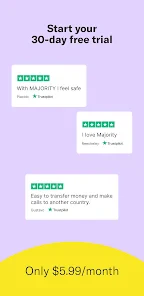 MAJORITY: Mobile banking screenshot