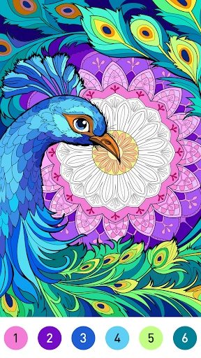 Mandala Color by Number Book screenshot