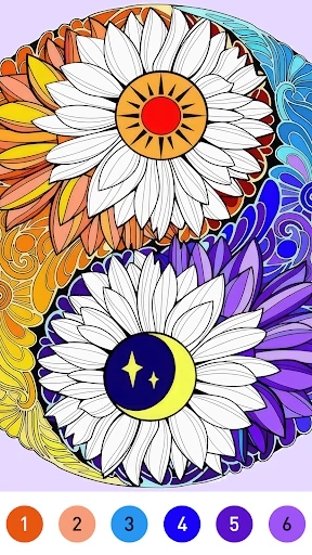 Mandala Color by Number Book screenshot