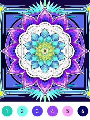 Mandala Color by Number Book screenshot