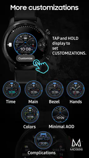 MD326 3D Modern Watch Face screenshot