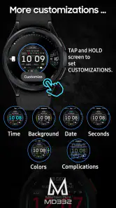 MD332 Digital watch face screenshot