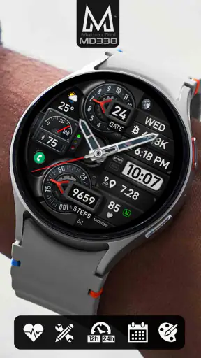 MD338 Hybrid watch face screenshot