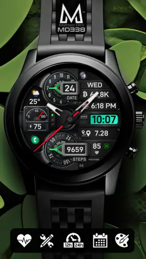 MD338 Hybrid watch face screenshot