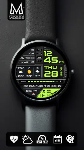 MD339 Digital watch face screenshot
