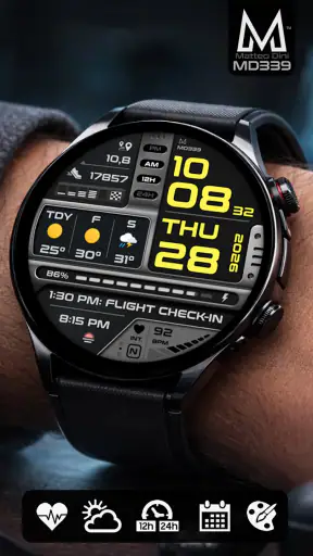MD339 Digital watch face screenshot